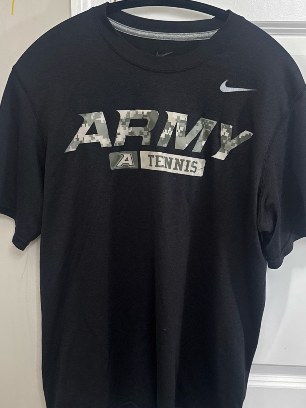 Nike Black Short-Sleeve Army Tennis Graphic Tee